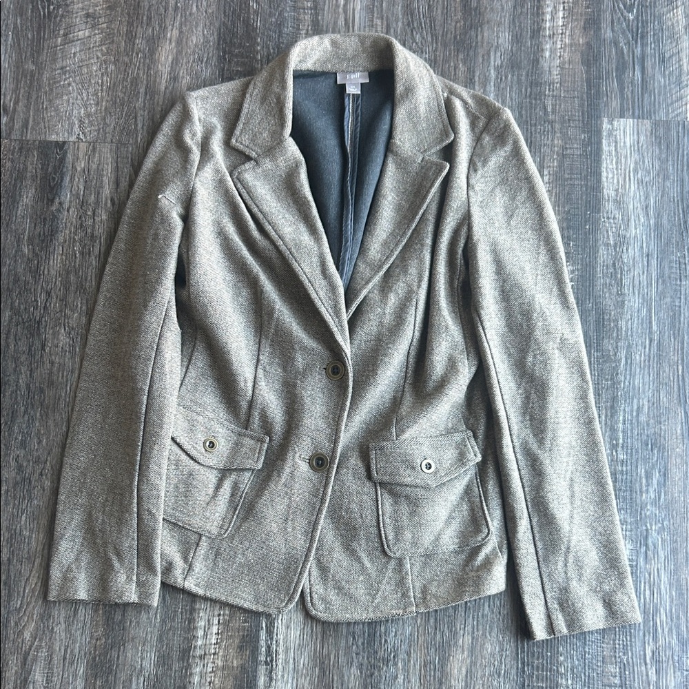 J. Jill Woven Black and Tan Jacket